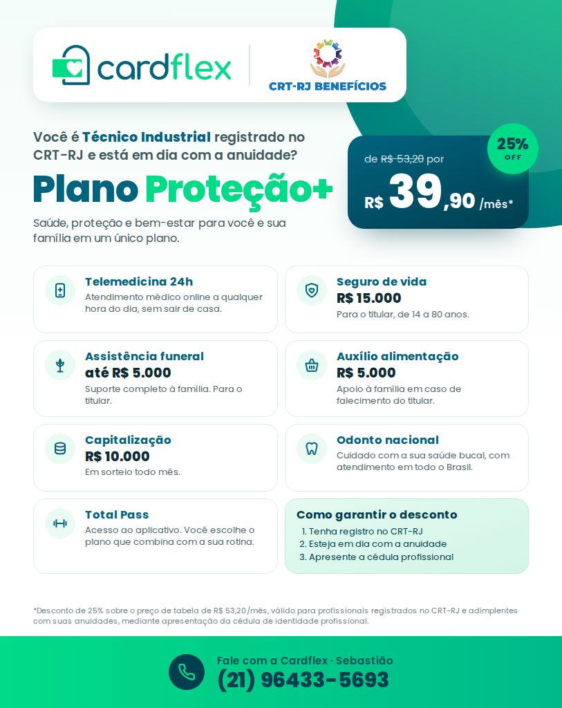 Vantagens Cardflex Benefícios para você técnico Industrial!