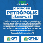 CFT cria resolução de apoio aos moradores de Petrópolis