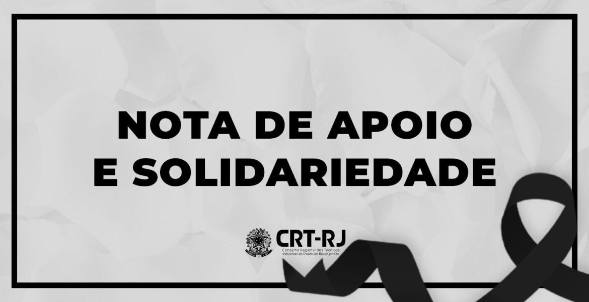 NOTA DE APOIO E SOLIDARIEDADE