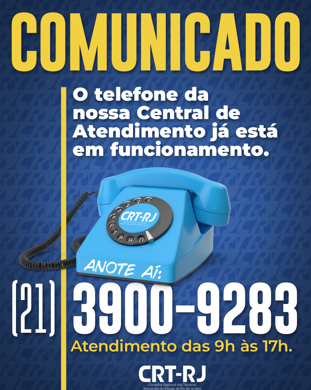 Novo Telefone do CRT-RJ