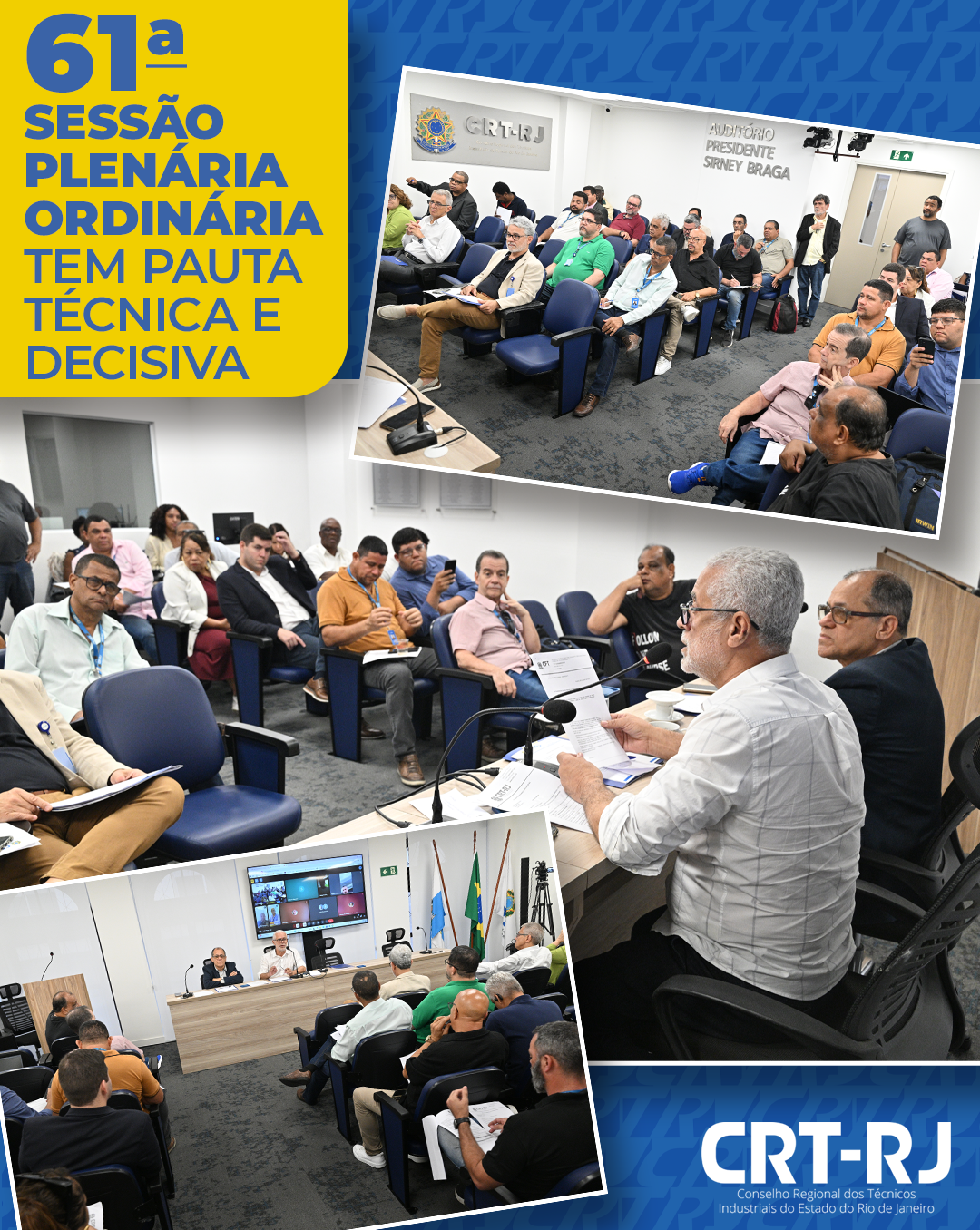 CRT-RJ realiza 61ª Sessão Plenária Ordinária com pauta técnica e decisiva