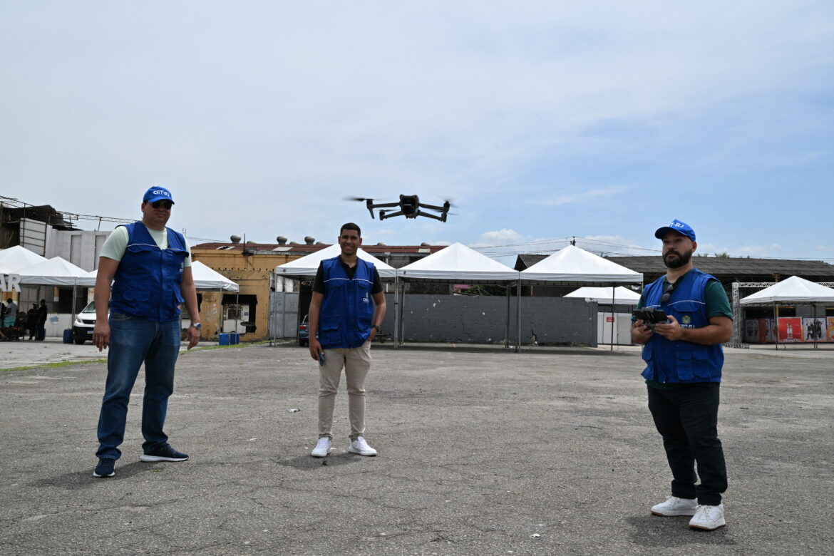 Drone do CRT-RJ auxilia na fiscalização preventiva em festival de rock